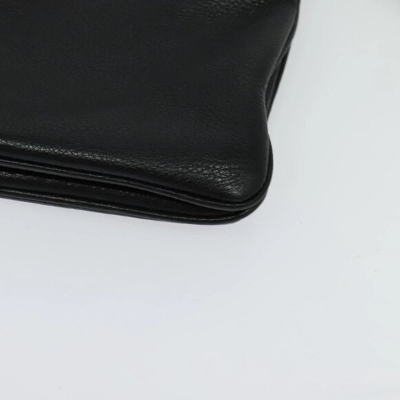 PRADA Shoulder Bag Leather Black Silver Auth 138225 - Picture 3 of 16